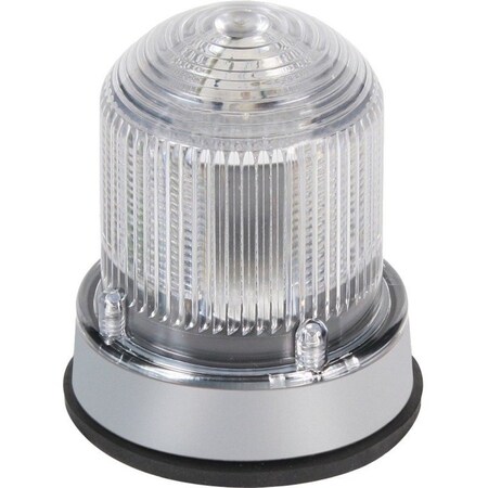 Edwards Signaling Warning Light, White, LED, 24V DC, 65 FPM, 3 1/4 in Dia. 125XBRMW24D