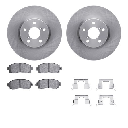 Dynamic Friction Co DFC Brake Rotor with 5000 Brake Pads and Hardware Kit 6512-13215