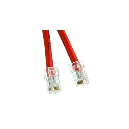 Cable Wholesale Cat6 Red Copper Ethernet Patch Cable, Bootless, POE Compliant, 3 foot 10X8-17103