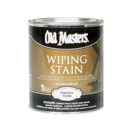 Old Masters 15204 Quart Espresso Wiping Stain, 4PK 86348152045