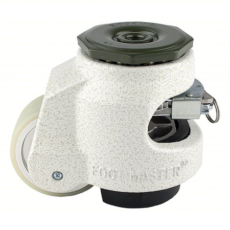 Foot Master Leveling Caster, Alum, Swivel, M12 GDR-80SBLK1/2UW