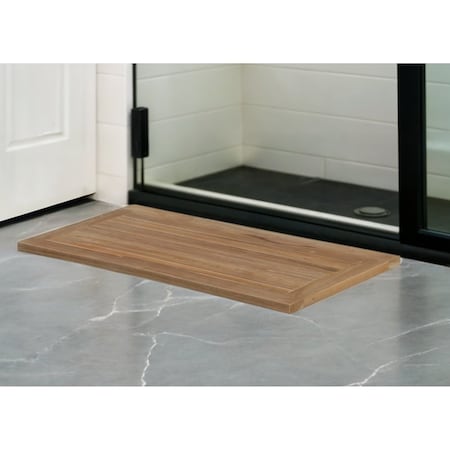 Homeroots Natural Teak 39" Shower Mat 554941