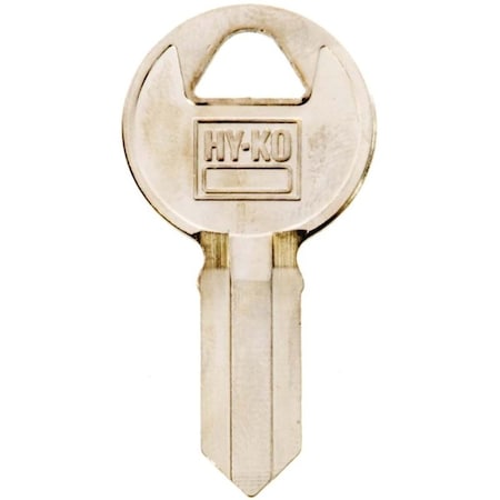 Hy-Ko Key Blank, Brass, Nickel, For: Illinois Cabinet, House Locks and Padlocks 11010IL1