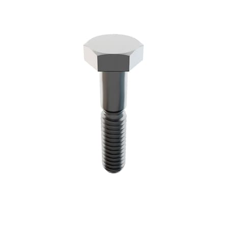 Zoro Select Not Graded, 1/4"-20 Hex Head Cap Screw, Plain Stainless Steel, 1-1/4 in L 31-LH-25C-125