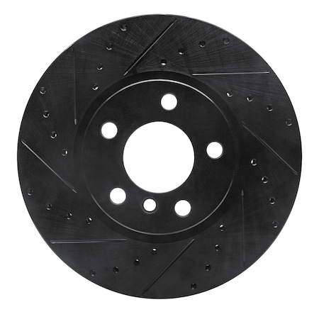 Dynamic Friction Co DFC Brake Rotor - Drilled and Slotted - Black 633-31151L