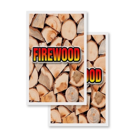 Signmission Firewood, Vinyl Decals Only 24 Inch x 36 Inch, Vinyl Decal, 2PK DSB-2436-2PACK-Firewood