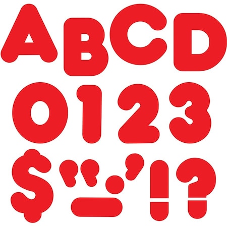Trend Enterprises Red 4" Casual Uppercase Ready Letters®, PK6 T457