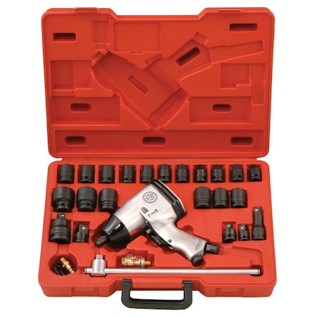 Genius Tools 26PC 1/2in Dr. Metric Standard duty Impact wrench kit GS-425K