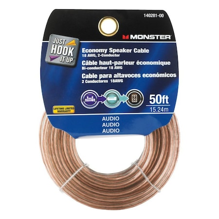 Monster Cable Just Hook It Up 50 ft. L Speaker Wire AWG 140281-00