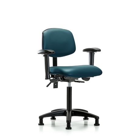 Blue Ridge Ergonomics Vinyl Chair, Vinyl, Adjustable Arms BR-VMBCH-RG-T0-A1-NF-RG-8801
