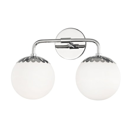 Mitzi Paige 2 Light Bath And Vanity 15 In. Polished Nickel H193302-PN