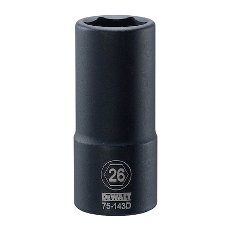 Dewalt Deep Impact Socket, 3/4 IN DR, 26MM DWMT75143OSP