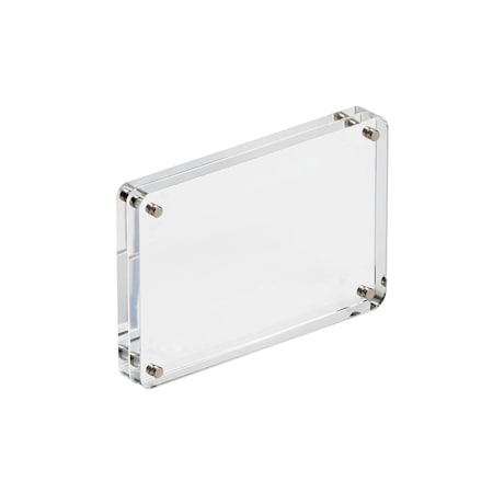 Azar Displays Acrylic Magnetic Photo Frame Block 5" x 7" Vertical/Horizontal 104434-RND-GS