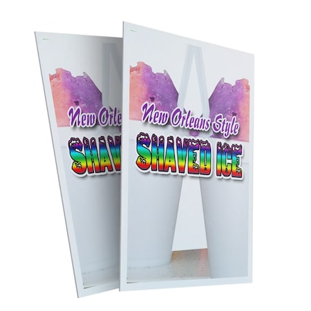Signmission New Orleans Style Shaved Ice, Plastic Signs Only 24 Inch x 36 Inch, Corrugated Plastic, 2PK CSB-2436-2PACK-NewOrleansStyleShavedIce