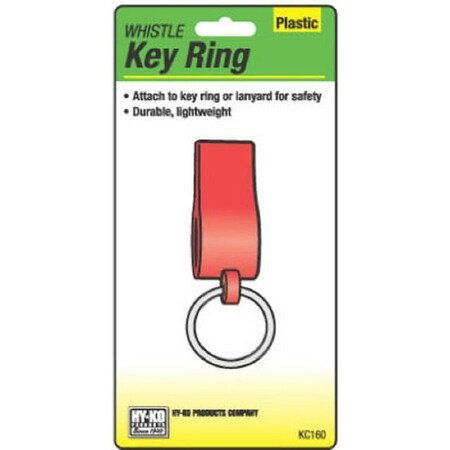 Hy-Ko Key Ring, 1 in OD Dimensions, Lightweight, Whistle KC160