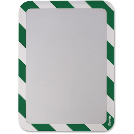Tarifold Sign Holder, Green/White, Magnetic, PK2 P194945
