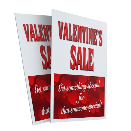 Signmission Valentine's Day Sale, Plastic Signs Only 24 Inch x 36 Inch, Corrugated Plastic, 2PK CSB-2436-2PACK-Valentine'sDaySale
