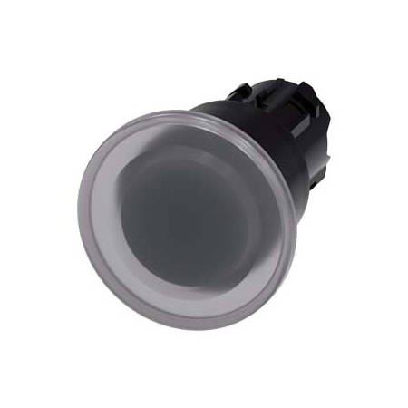 Siemens Illuminated mushroom pushbutton, 22 mm, round, plastic, clear, 40 mm 3SU1001-1BA70-0AA0