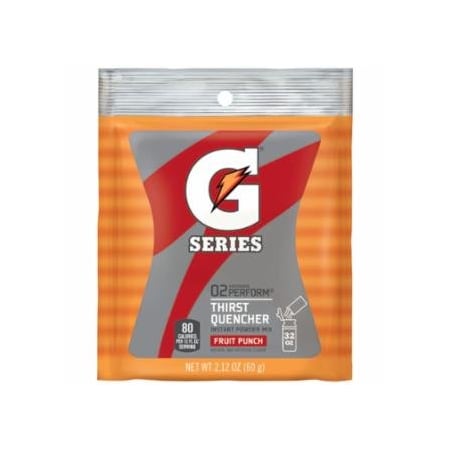 Gatorade G Series 02 Perform Thirst Quencher Instant Powder, 2.12 oz, Pouch, 32 oz Yield, Fruit Punch, 144PK 308-33808