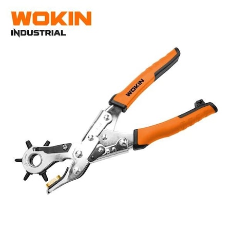 Wokin Revolving Punch Pliers, Heavy Duty Industrial 9 in 230 MM2.5/3.5/4/4.5/5 MM 105195