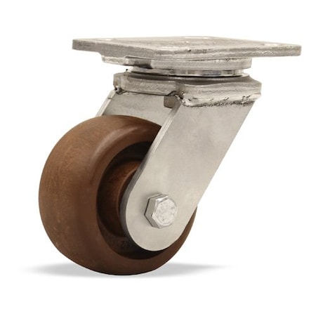 Hamilton Stainless Steel Workhorse Swivel Caster rated up to 475 deg F, High Heat Grease S-WHS-4HNY