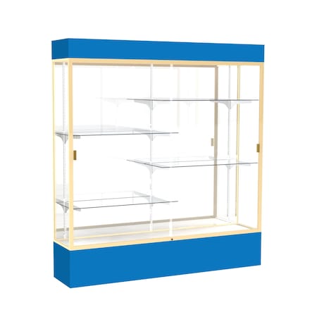 Ghent Lighted Floor Display Case 72x80x16, Mirror, Champange 3176MB-GD-RY