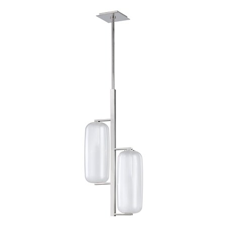 Hudson Valley Lighting Pebble 2 Light Pendant 13.75 In. Polished Nickel 3472-PN