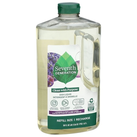 Seventh Generation Lavender Flower and Mint Scent Dish Liquid, 50 Fluid Ounce, 3PK 22910
