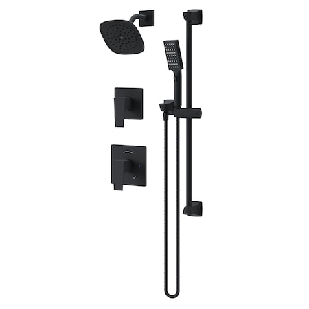 Symmons Verity HydroMersion Double Handle Shower Trim Kit with Hand Spray (Valve Not Included) 4995MB15TRM