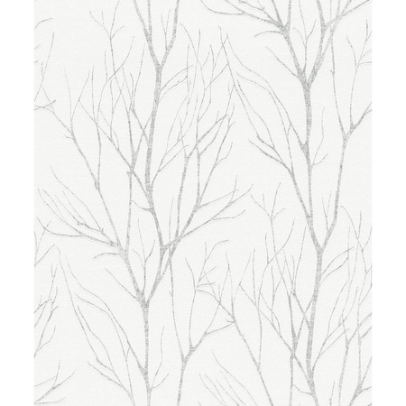 Advantage Diani White Metallic Tree Wallpaper 2979-37260-2