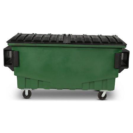 Toter Front Load Container, 1 Cubic Yard 750 lbs. Cap., Waste Green FR010-00925