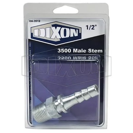 Dixon 1/2 in x 1/2 in MALE NPT 3500 NIPPLE ZINC OA-3512