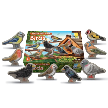 Yellow Door Sensory Play Stones, Birds, 8-Piece Set YD1219