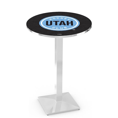 Holland Bar Stool Co Pub Table, 36 in L, 36 in W, 42 in H, Steel Top, Black L217