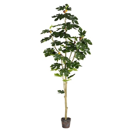 Vickerman 6 ft. Potted Fig Tree 71-Leaves TB180472