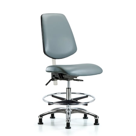 Blue Ridge Ergonomics Vinyl Clean Room Chair BR-NCR-VMBCH-MB-CR-T1-A0-CF-RG-8822