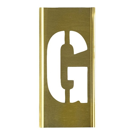 C.H. Hanson Stencil Sort-1" Brass Gothic G, Letter, Gothic Font, Brass, 1 Pieces 10008G