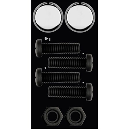 Strike3 Cruiser Accessories  Fasteners, Black Nylon With Chrome Caps ST262096