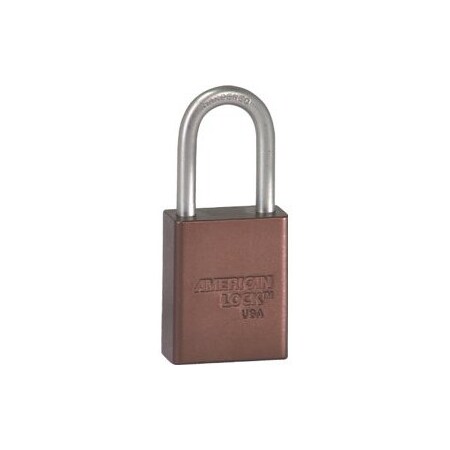 Master Lock Co Safety Padlock 1-1/2in Shackle Brown Keyed Different A1106KD BRN