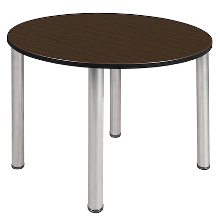 Regency Round Kee Large Breakroom Table, 48 in W, 48 in L, Neo Walnut TB48RNDNWBPCM