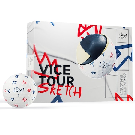Vice Golf Tour Sketch Golf Balls, 12PK 111241