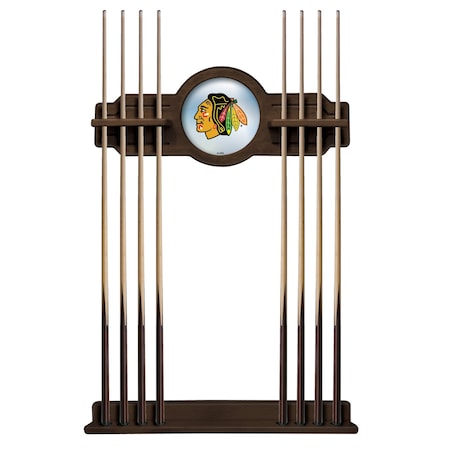 Holland Bar Stool Co Chicago Blackhawks Cue Rack in Chardonnay Finish CueNavChiHwk