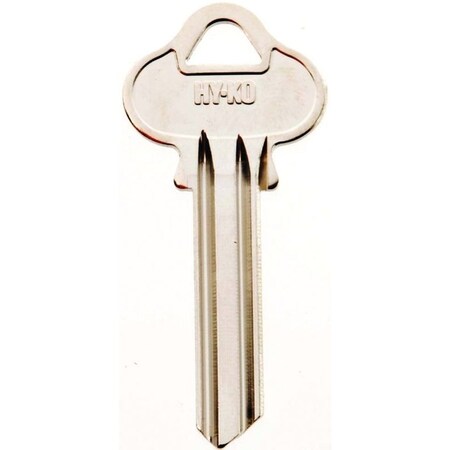 Hy-Ko Key Blank, Brass, Nickel, For: Lockwood Cabinet, House Locks and Padlocks 11010L4