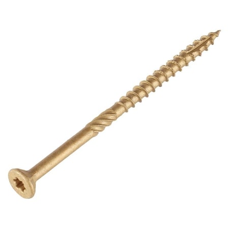 Saberdrive 50746 Deck Screw, No 9 Thread, 3 in L, Serrated Thread, Bugle Head, Type 17 Point, Steel, 74 PK M50746