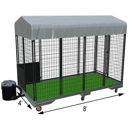 K9 Kennel Store 4ft X 8ft Value Quick N Clean Garage Kennel VQNCGK-4X8