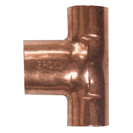 Nibco 1/2 in. Sweat X 1/2 in. D Sweat Copper Reducing Tee, 10PK CP-W01650T