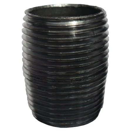 Prosource Close Pipe Nipple, 3/4 in, Male, Steel, SCH 40 Schedule, Black 3/4XCB