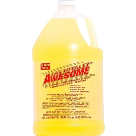 Las Totally Awesome 100539308 AllPurpose Cleaner, oz, Liquid, Bland, AmberYellow 128