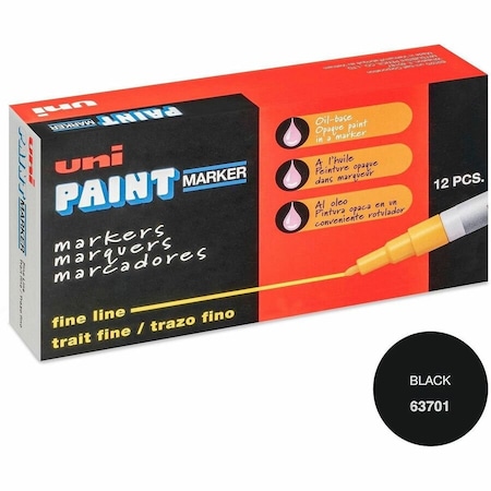 Uni-Ball UniPaint PX21 OilBased Fine Point Marker, Black UBC63701