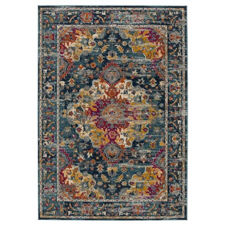 Safavieh 6 ft. 7 in. x 6 ft. 7 in. Madison Traditional Style Square Rug Ivory & Blue MAD155M-7SQ